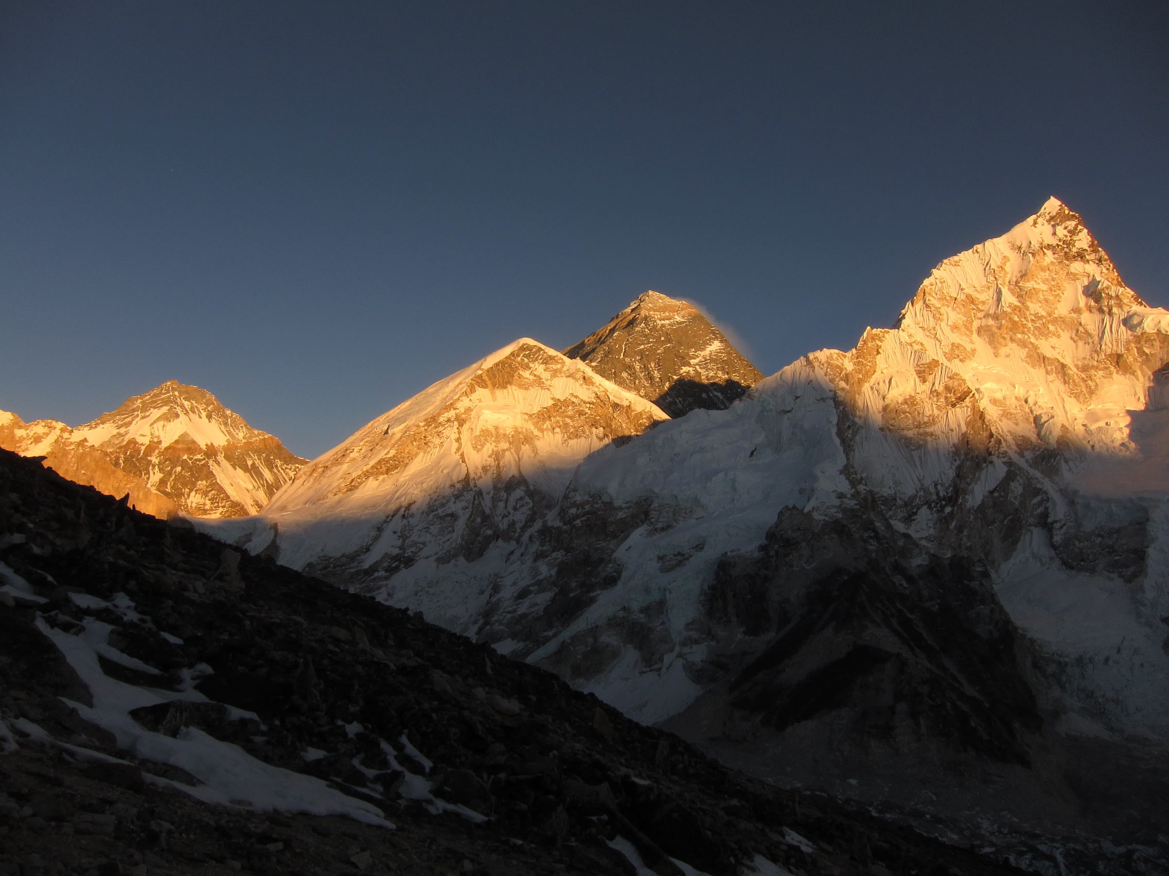 Sunset View Over Nutse and Everest, View from Kala Patthar View Point.